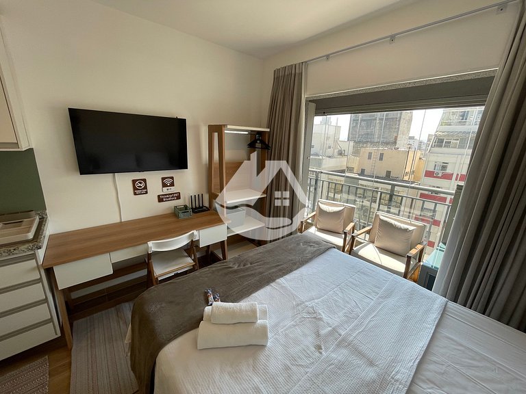 Studio aconchegante - AC - Piscina - Vila Buarque