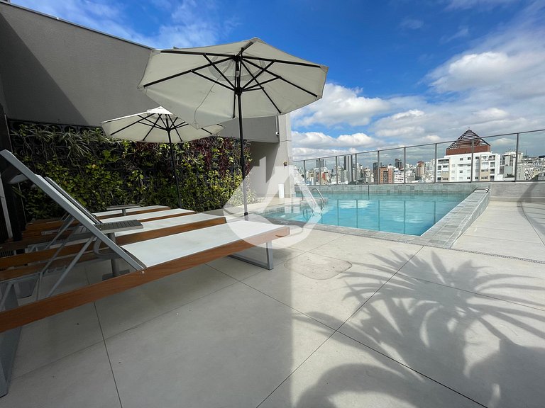 Estudio en planta alta - Piscina en azotea