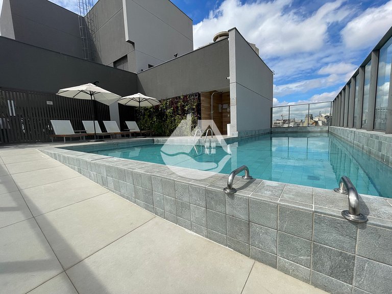 Studio Deluxe - AC - Piscina no rooftop