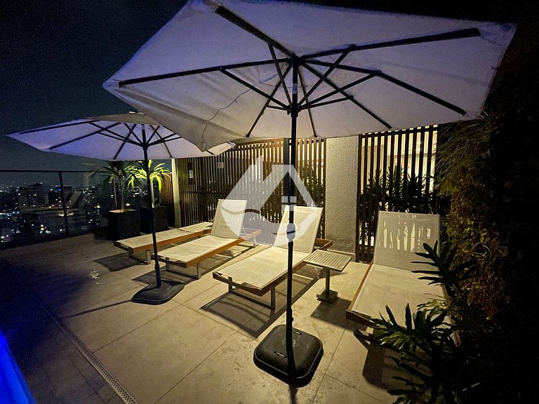 Estudio en planta alta - Piscina en la azotea - Vila Buarque