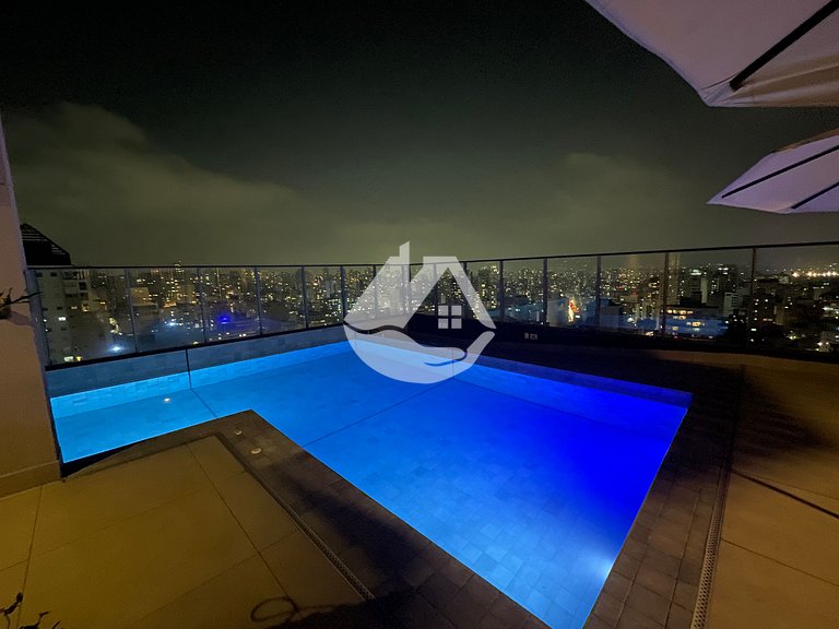 Estudio en planta alta - Piscina en azotea