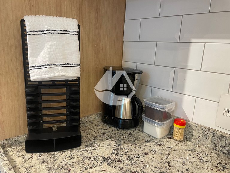 Studio com AC - Vila Buarque - Piscina no Rooftop