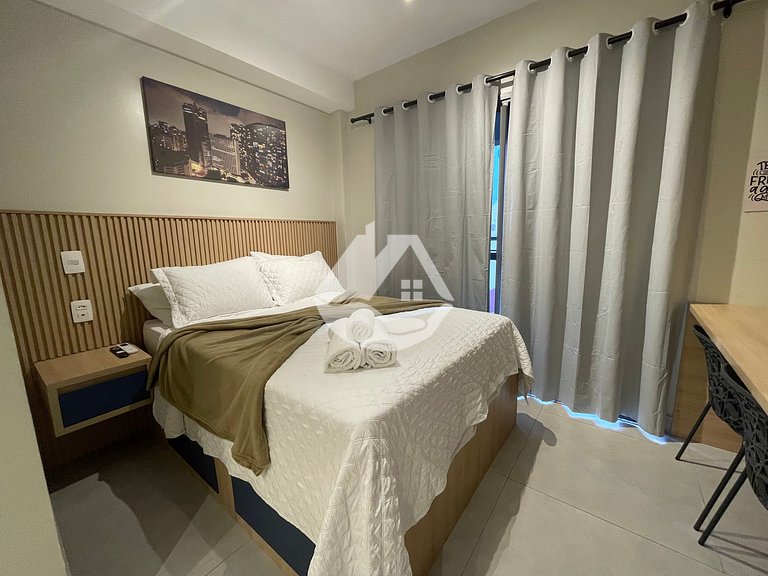 Studio with AC - Vila Buarque - Rooftop Pool