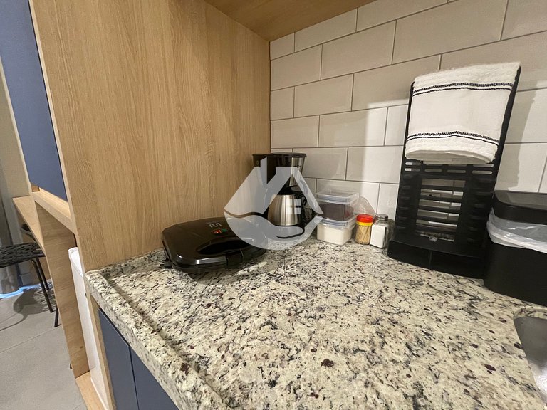 Studio com AC - Vila Buarque - Piscina no Rooftop