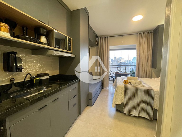 High floor studio - Rooftop pool - Vila Buarque