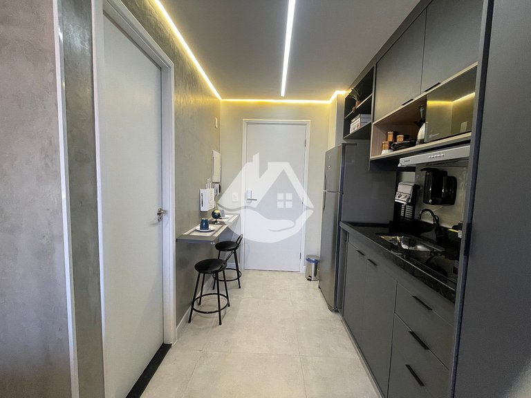 Estudio en planta alta - Piscina en la azotea - Vila Buarque