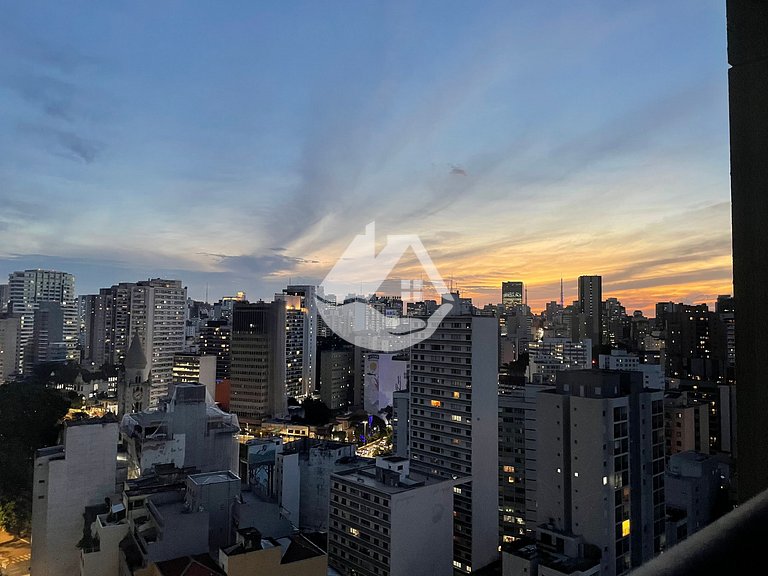 High floor studio - Rooftop pool - Vila Buarque