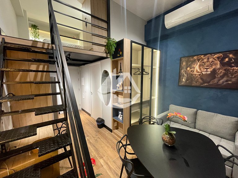 Loft com pé direito Alto - Perto do metrô Brooklin