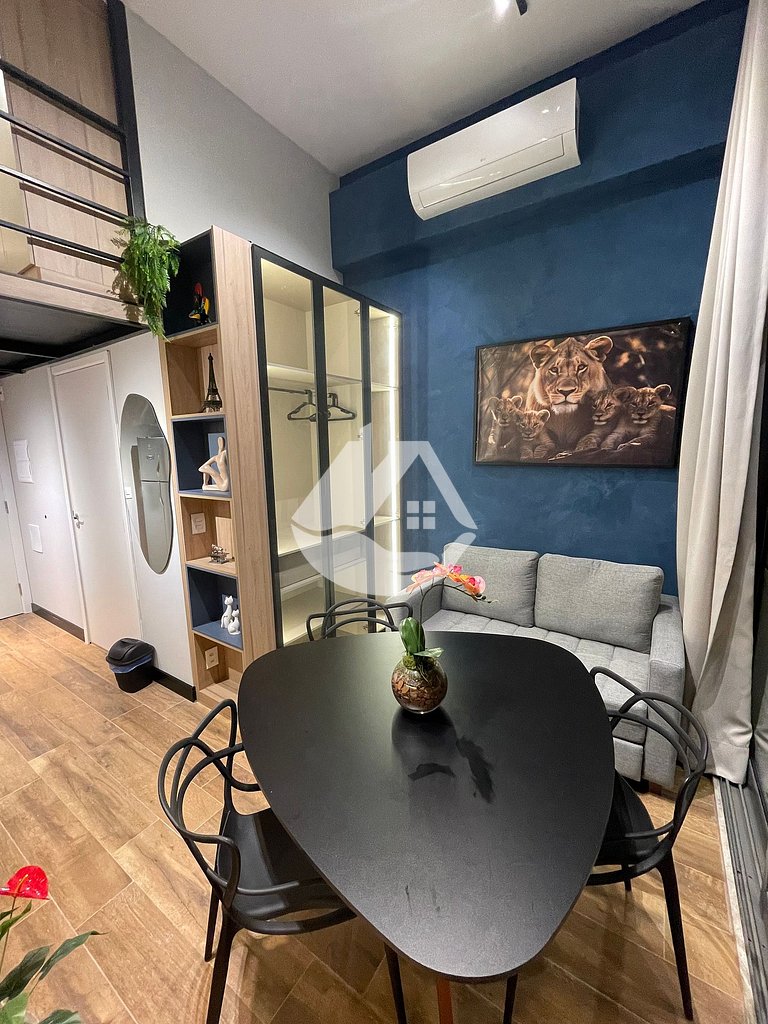 Loft com pé direito Alto - Perto do metrô Brooklin