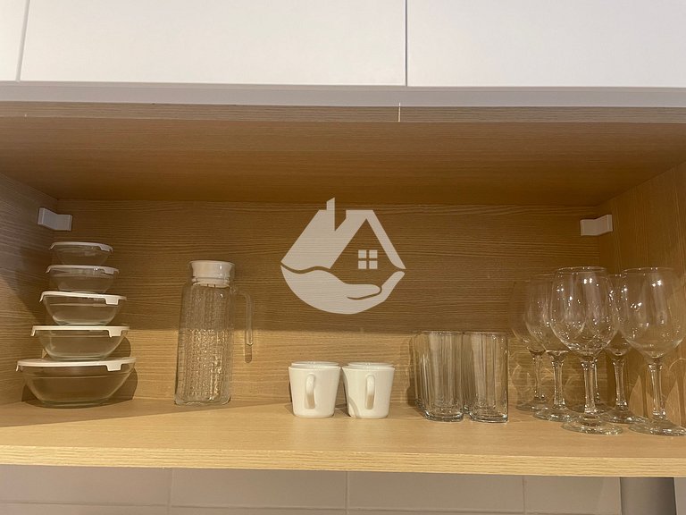 Studio completo - 3min do metrô - Faria Lima