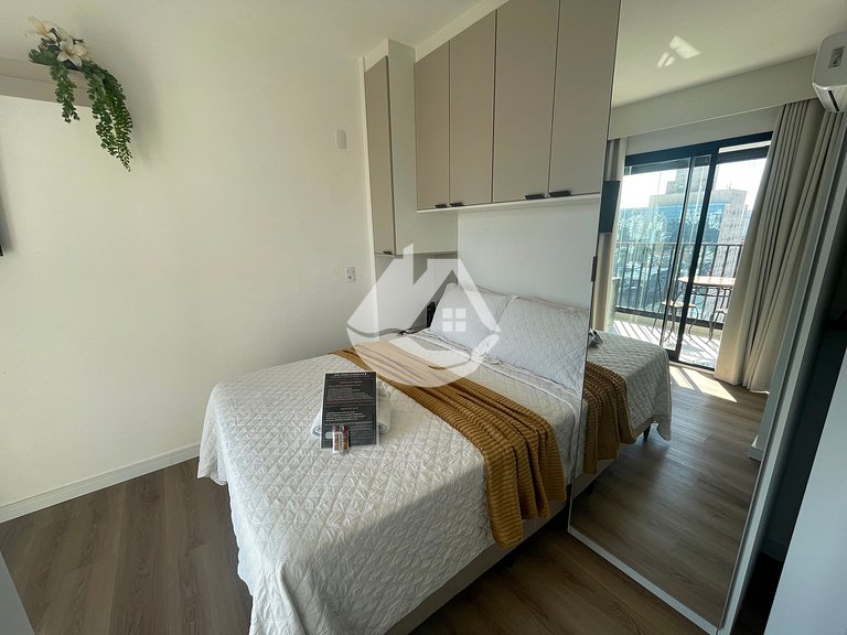 Cozy studio - High floor - AC - Santo Amaro