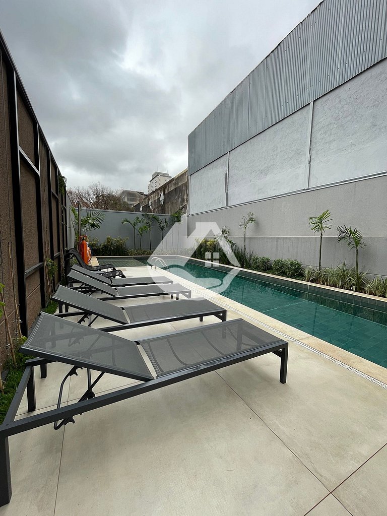Studio novo e completo - Moema - Piscina