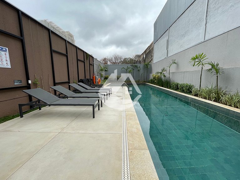 Studio novo e completo - Moema - Piscina