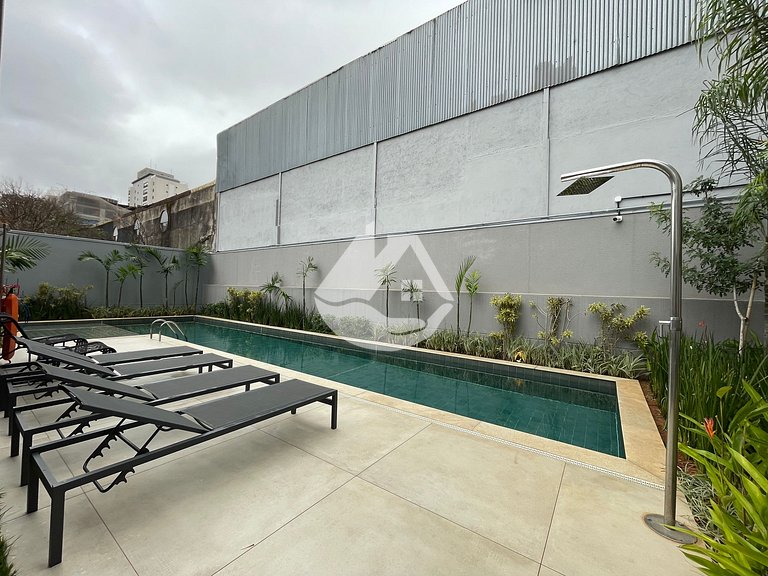 Studio novo e completo - Moema - Piscina