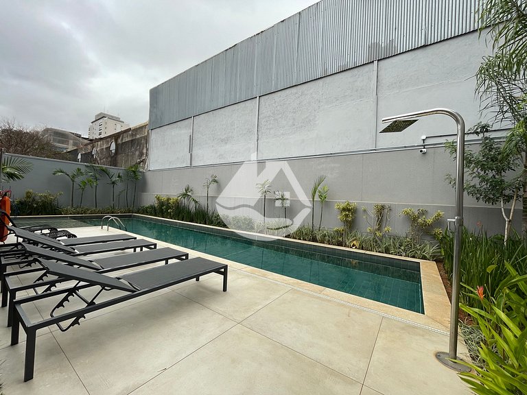 Studio novo e completo - Moema - Piscina