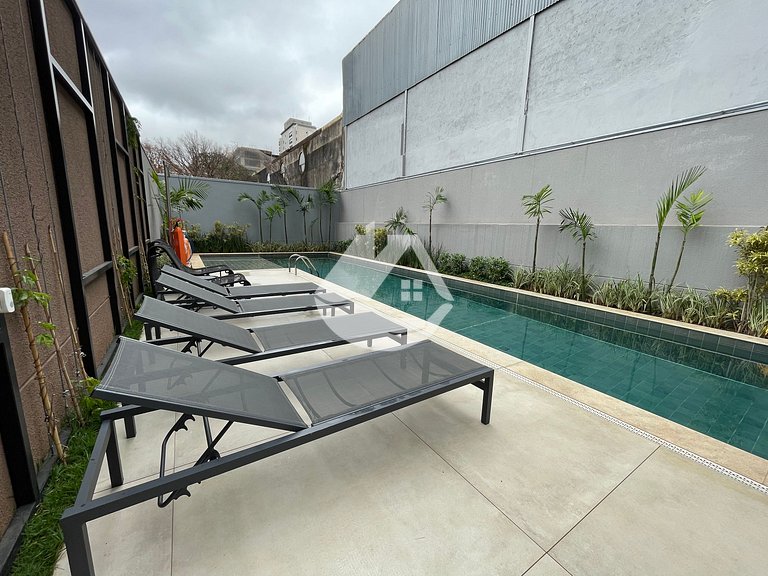 Studio novo e completo - Moema - Piscina