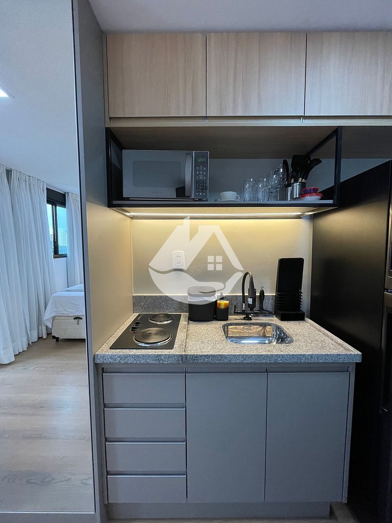Studio novo e completo - Moema - Piscina