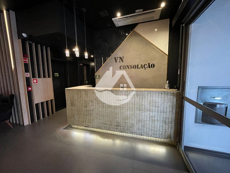 Studio moderno e completo na Consolação