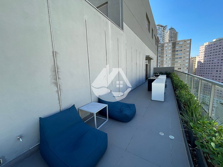 Modern and fully equipped studio in Consolação.