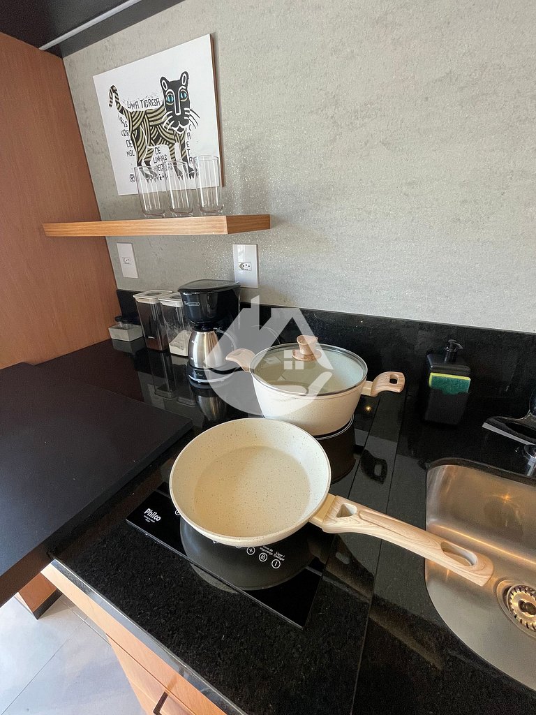 Studio moderno e completo na Consolação