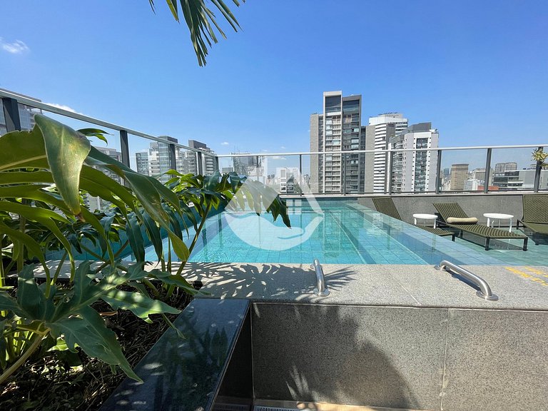 Studio completo com piscina - Pinheiros
