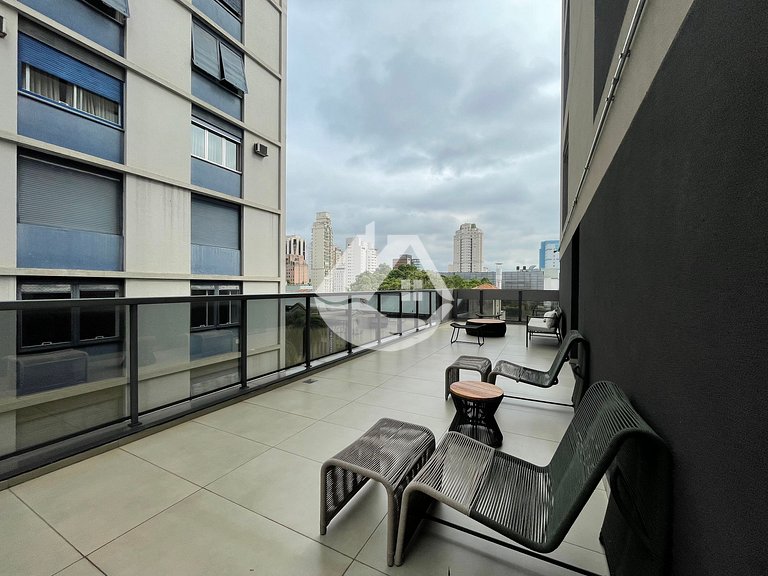 Acogedor estudio en piso alto - Jardins