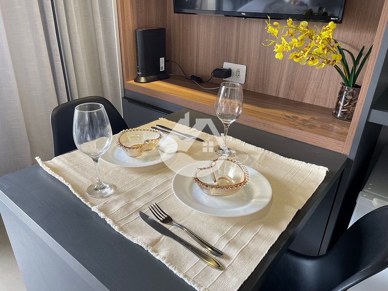 Studio aconchegante em andar alto - Jardins