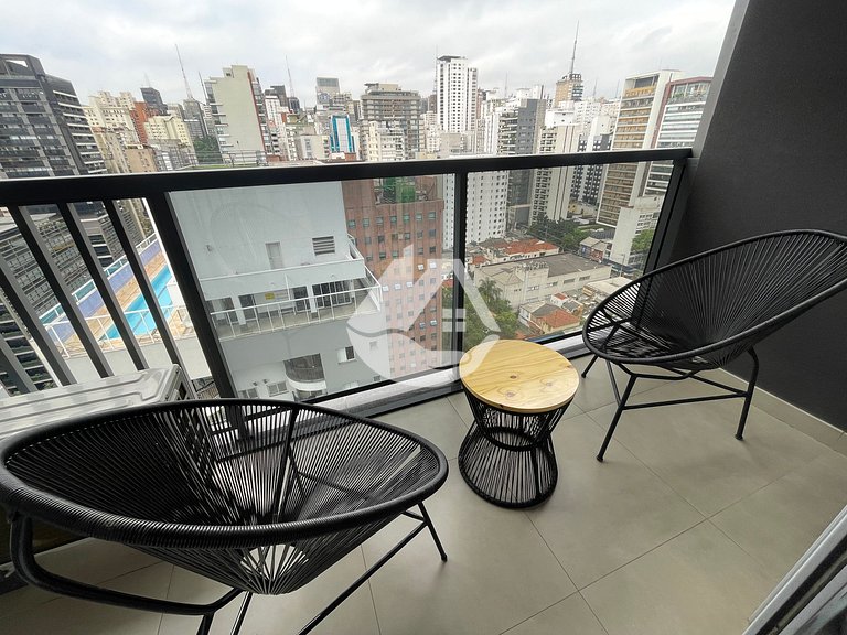 Cozy studio on a high floor - Jardins