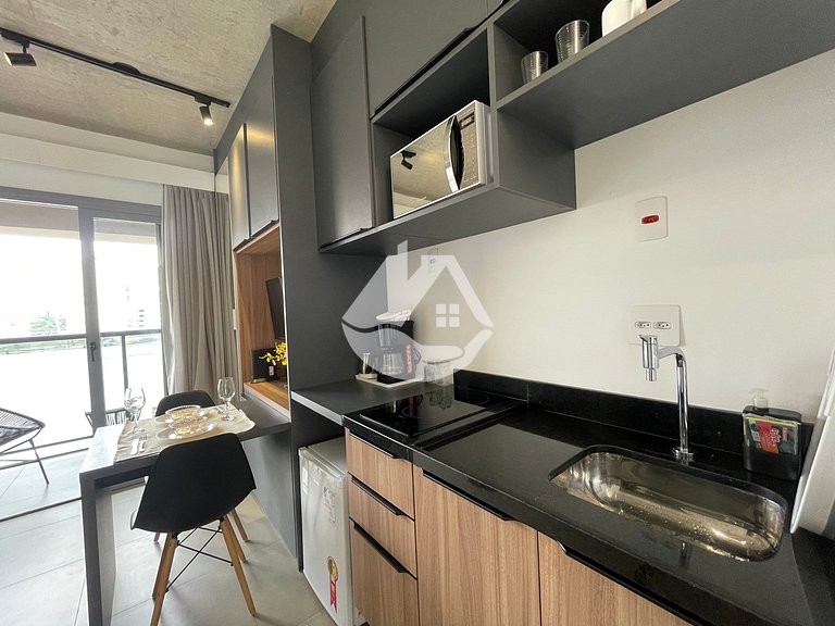 Studio aconchegante em andar alto - Jardins