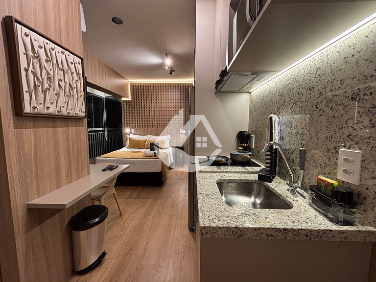 Stylish studio apartment across from Vila Madalena metro sta