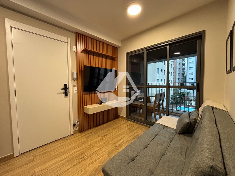 Apartamento 1 dorm. - AC - Piscina - Metrô Sumaré