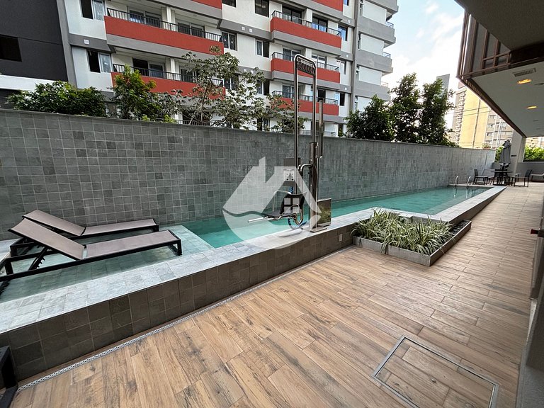 Stylish studio apartment across from Vila Madalena metro sta