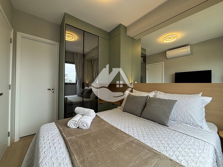 Apartamento 1 dorm. - 4 hóspedes - AC