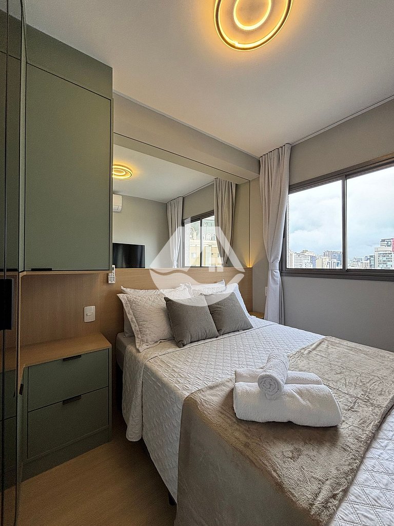 Apartamento 1 dorm. - 4 hóspedes - AC