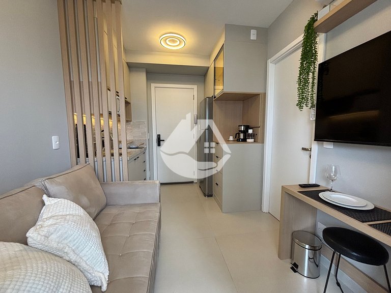 Apartamento 1 dorm. - 4 hóspedes - AC