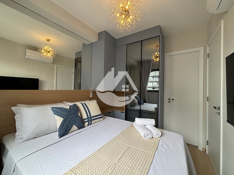 Apartamento 1 dorm. - 4 hóspedes - AC