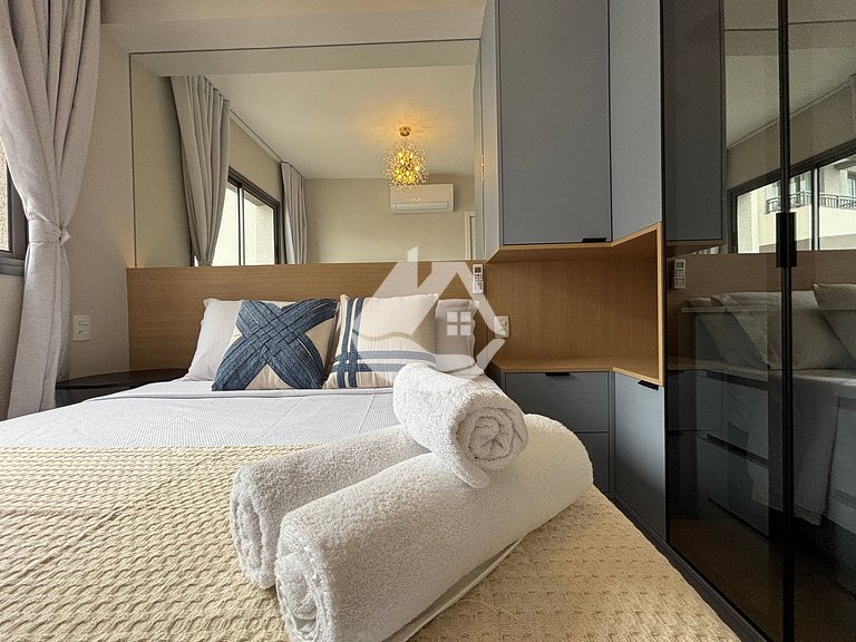 Apartamento 1 dorm. - 4 hóspedes - AC