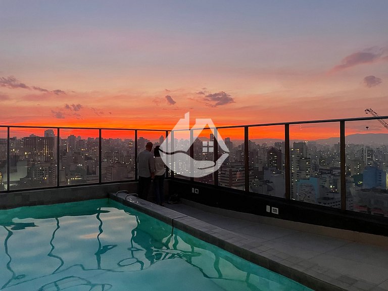 Studio Completo - Piscina Rooftop