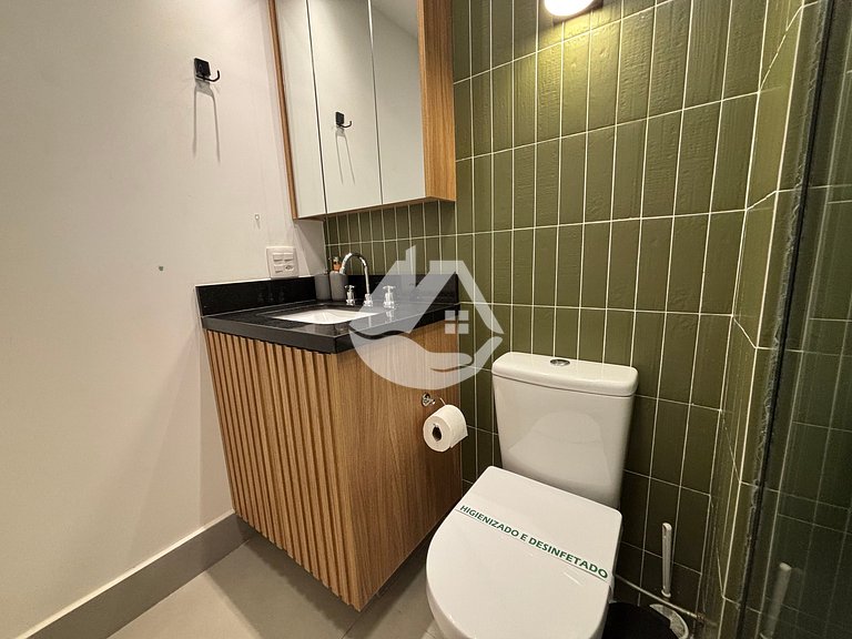 Studio moderno - AC - piscina na cobertura