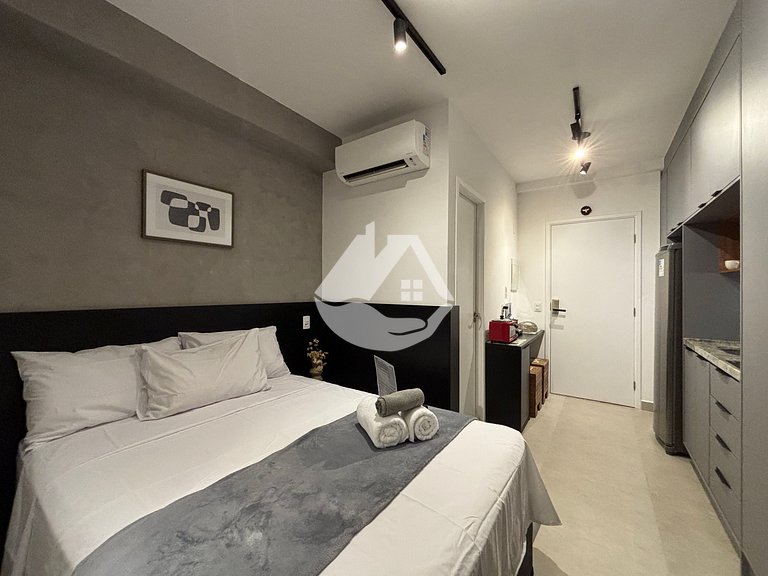 Studio moderno - AC - piscina na cobertura