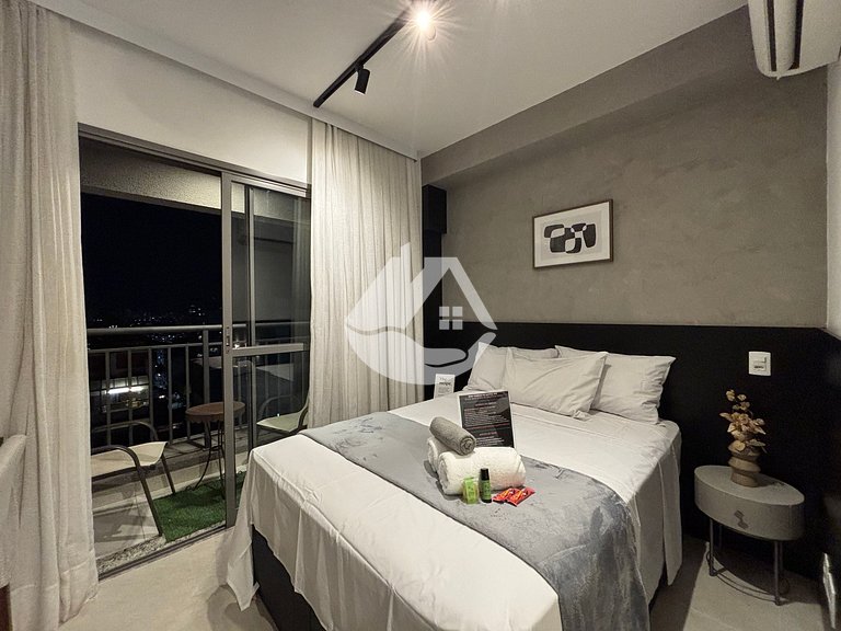 Studio moderno - AC - piscina na cobertura